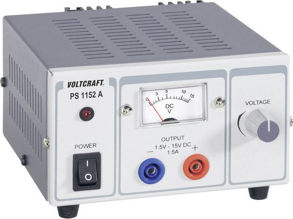 Produktbild: Labornetzger&auml;t, einstellbar VOLTCRAFT PS-1152 A 1.5 - 15 V/DC 1.5 - 1 A 22.5 W Anzahl Ausg&auml;nge 1 x