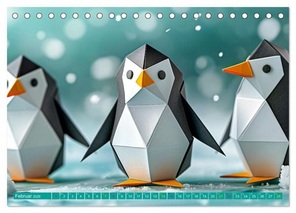 Produktbild: PINGUINE - modern Art (Tischkalender 2026 DIN A5 quer), CALVENDO Monatskalender