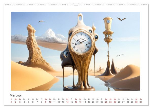 Produktbild: Zeit ist abstrakt (Wandkalender 2026 DIN A2 quer), CALVENDO Monatskalender