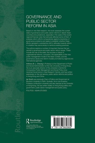 Produktbild: Governance and Public Sector Reform in Asia