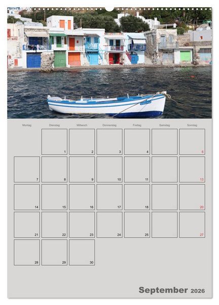 Produktbild: Kykladen, Perlen der &Auml;g&auml;is (Wandkalender 2026 DIN A2 hoch), CALVENDO Monatskalender