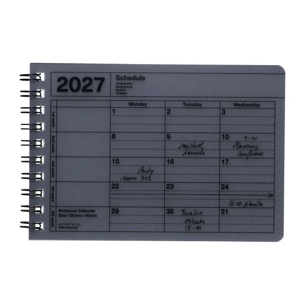 Produktbild: MARK'S 2027 Notebook Calendar XS // Black