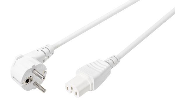Produktbild: Sygonix SY-5043442 Warmger&auml;te Anschlusskabel Wei&szlig; 2.00m