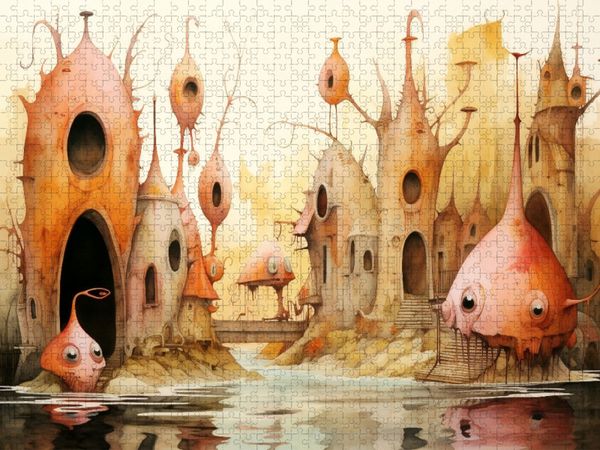 Produktbild: CALVENDO Puzzle Ein Motiv aus dem Kalender "Kuriose H&auml;user" | 1000 Teile Lege-Gr&ouml;&szlig;e 64x48cm Foto-Puzzle f&uuml;r gl&uuml;ckliche Stunden