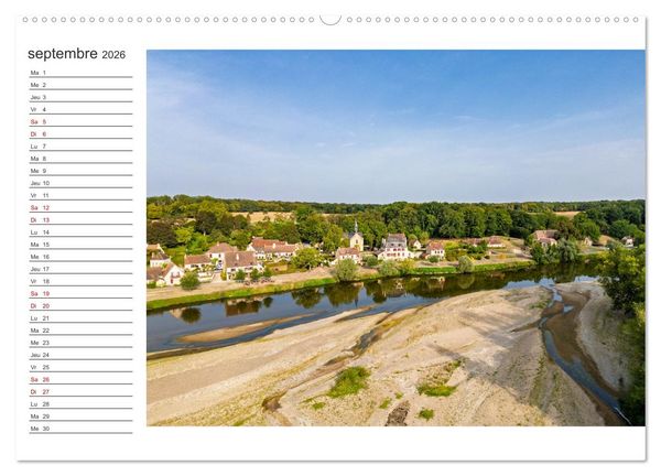 Produktbild: Les couleurs de l'Allier - Un affluent la Loire (Calendrier mural 2026 DIN A2 vertical) calendrier de bureau