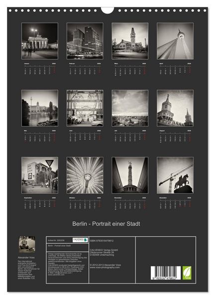 Produktbild: Berlin - Portrait einer Stadt (Wandkalender 2026 DIN A3 hoch), CALVENDO Monatskalender