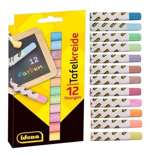 Idena Tafelkreide mehrfarbig 12 Stück