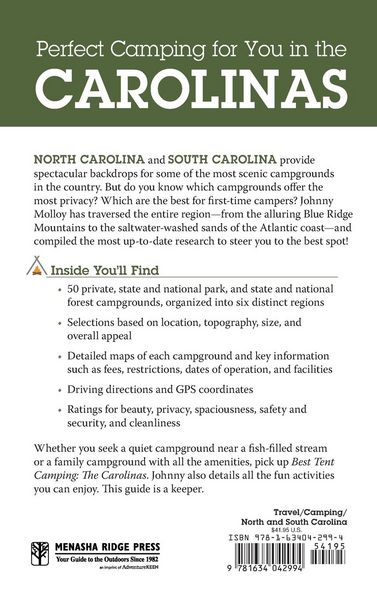 Produktbild: Best Tent Camping: The Carolinas