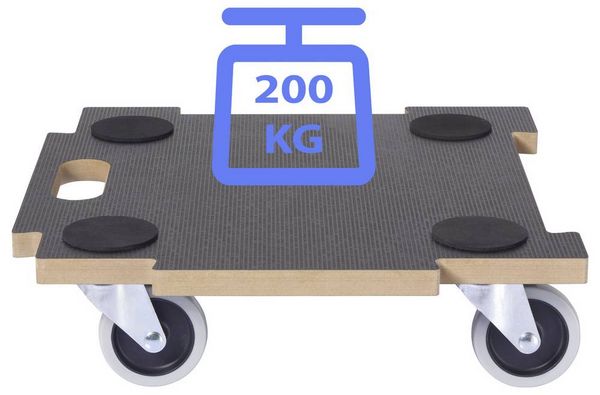 Produktbild: TOOLCRAFT TO-10748217 Erweiterbare Rollplatte MDF Traglast (max.): 200 kg 390 mm x 390 mm x 110 mm