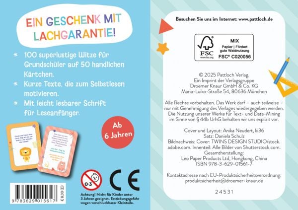 Produktbild: Kartenset: Schulkind! Die lustigsten Witze f&uuml;r Kinder