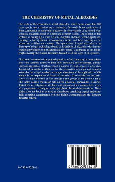 Produktbild: The Chemistry of Metal Alkoxides