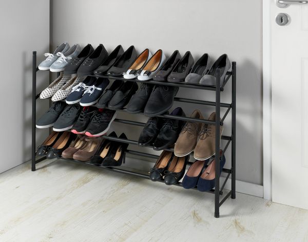 Produktbild: Anti-Rutsch-Schuhregal Mod. Hero ausziehbar, aus pulverbeschichtetem Metall
