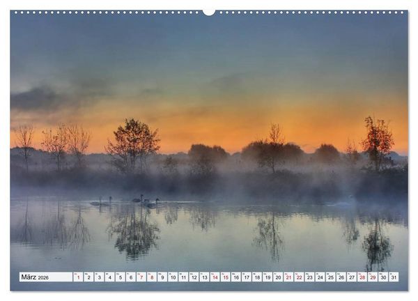 Produktbild: G&ouml;ttererwachen. Die Natur im mystischen Nebel (hochwertiger Premium Wandkalender 2026 DIN A2 quer), Kunstdruck in Hochglanz