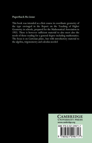 Produktbild: Cartesian Geometry of the Plane