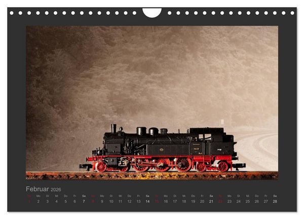Produktbild: Dampflokomotiven in Spur N (Wandkalender 2026 DIN A4 quer), CALVENDO Monatskalender
