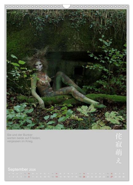 Produktbild: wabi sabi moe - hinrei&szlig;end vergammelt erotisch - Akt/Bodypainting (Wandkalender 2026 DIN A3 hoch), CALVENDO Monatskalender