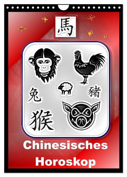 Produktbild: Chinesisches Horoskop (Wandkalender 2026 DIN A4 hoch), CALVENDO Monatskalender