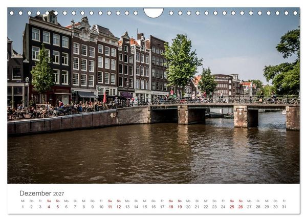 Produktbild: Amsterdam - Wasserstra&szlig;en und Grachten (Wandkalender 2027 DIN A4 quer), CALVENDO Monatskalender