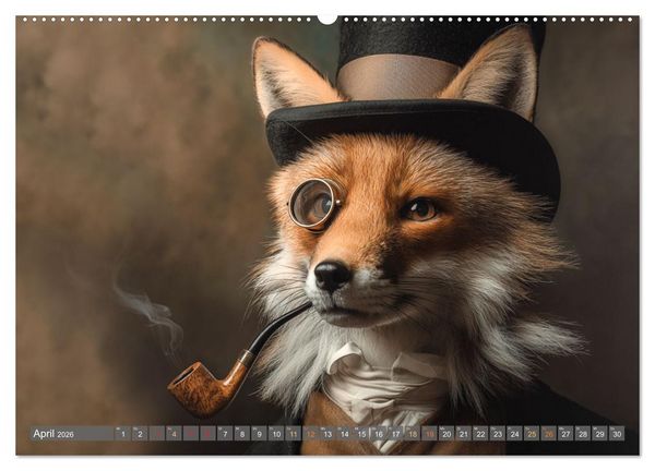 Produktbild: Tierisch gut angezogen (hochwertiger Premium Wandkalender 2026 DIN A2 quer), Kunstdruck in Hochglanz
