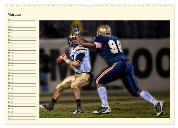 Produktbild: American Football - Taktik und Athletik (hochwertiger Premium Wandkalender 2026 DIN A2 quer), Kunstdruck in Hochglanz