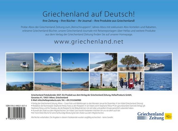 Produktbild: Griechenland-Foto-Kalender 2027
