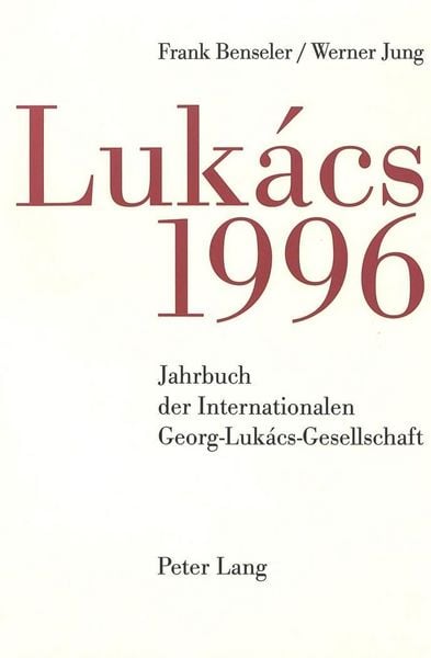 Produktbild: Jahrbuch der Internationalen Georg-Luk&aacute;cs-Gesellschaft 1996