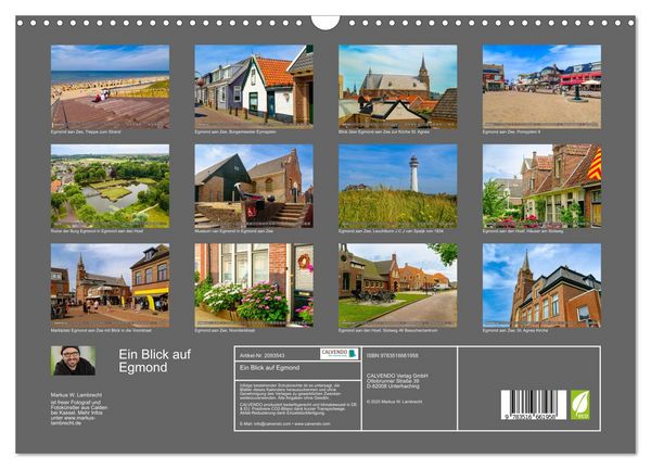 Produktbild: Ein Blick auf Egmond (Wandkalender 2026 DIN A3 quer), CALVENDO Monatskalender