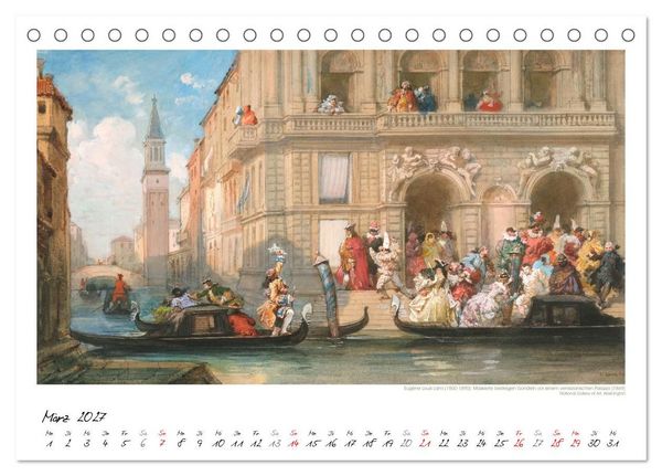 Produktbild: Venedig - Gem&auml;lde aus drei Jahrhunderten. Kunstkalender (Tischkalender 2027 DIN A5 quer), CALVENDO Monatskalender