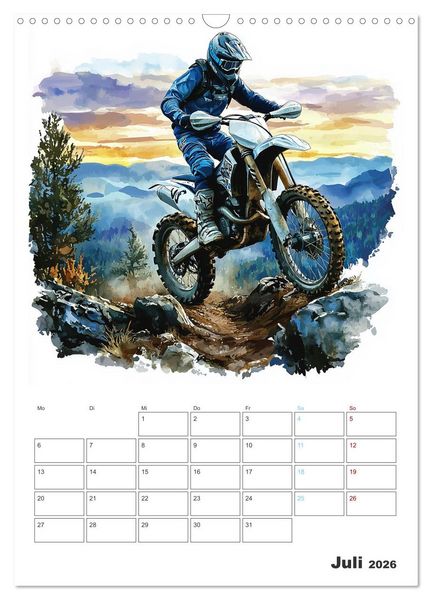 Produktbild: Motocross - Der Sport f&uuml;r echte Abenteurer (Wandkalender 2026 DIN A3 hoch), CALVENDO Monatskalender