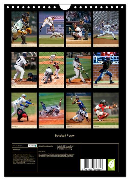 Produktbild: Baseball Power (Wandkalender 2027 DIN A4 hoch), CALVENDO Monatskalender