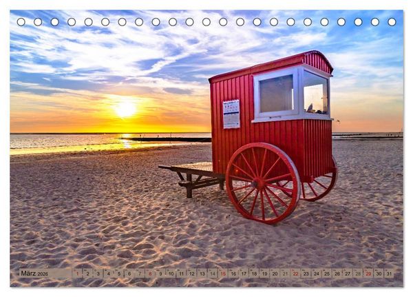 Produktbild: BORKUM Trauminsel in der Nordsee (Tischkalender 2026 DIN A5 quer), CALVENDO Monatskalender