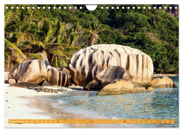 Produktbild: Seychellen - Die sch&ouml;nsten Str&auml;nde (Wandkalender 2026 DIN A4 quer), CALVENDO Monatskalender
