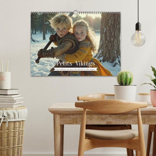 Produktbild: Petits Vikings (Calendrier mural 2026 DIN A3 vertical), CALVENDO calendrier mensuel