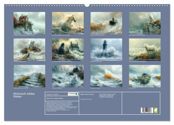 Produktbild: St&uuml;rmisch wildes Wetter (Wandkalender 2026 DIN A2 quer), CALVENDO Monatskalender