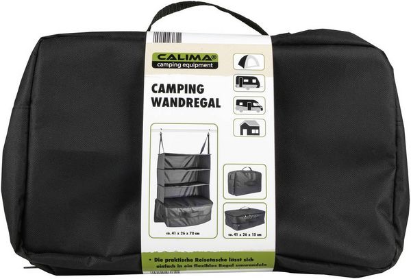 Produktbild: Calima Camping Wandregal Camping Regal Schwarz 46035