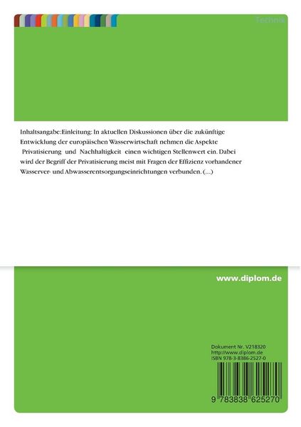 Produktbild: Potentiale f&uuml;r eine nachhaltige Wasserwirtschaft durch Privatisierungsprozesse