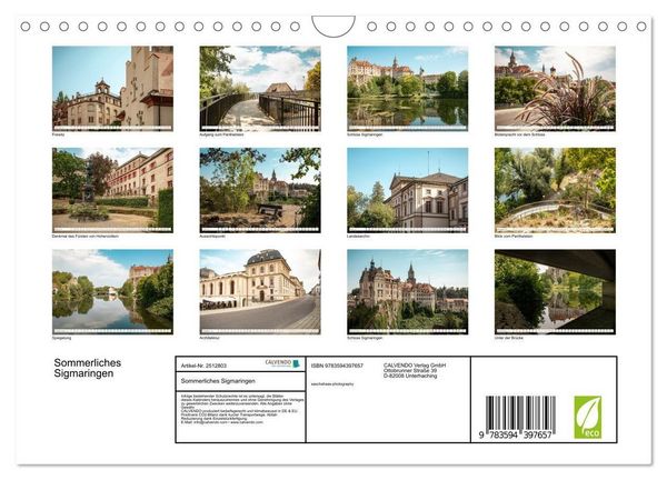 Produktbild: Sommerliches Sigmaringen (Wandkalender 2027 DIN A4 quer), CALVENDO Monatskalender