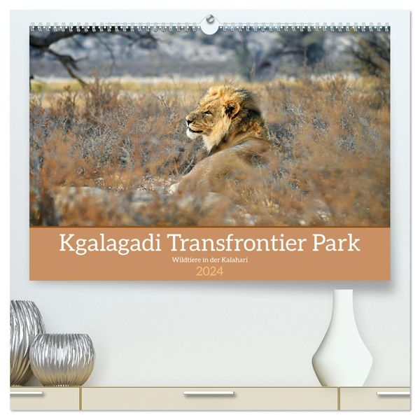 Kgalagadi - Fauna und Wildtiere in der Kalahari (hochwertiger Premium Wandkalender 2024 DIN A2 quer), Kunstdruck in Hoch