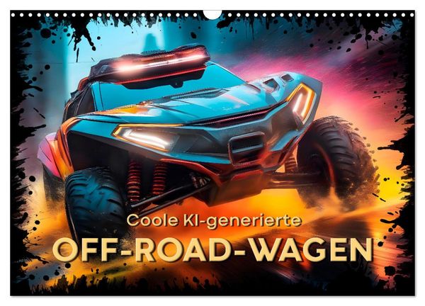 Produktbild: Coole KI-generierte OFF-ROAD-WAGEN (Wandkalender 2026 DIN A3 quer), CALVENDO Monatskalender