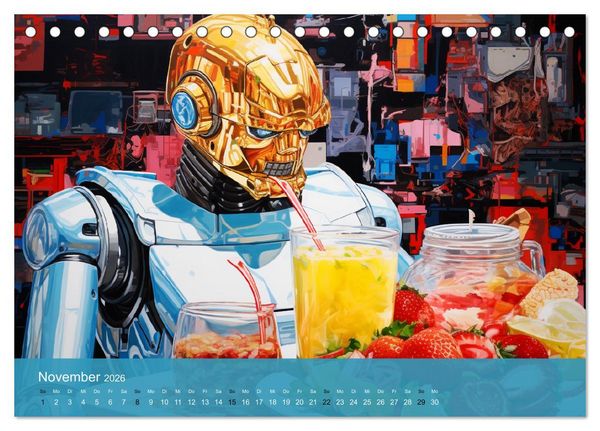 Produktbild: Pop-Art. Eine Reise in coolen Illustrationen (Tischkalender 2026 DIN A5 quer), CALVENDO Monatskalender