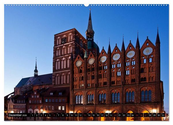 Produktbild: Stralsund F&Uuml;R NACHTSCHW&Auml;RMER (hochwertiger Premium Wandkalender 2026 DIN A2 quer), Kunstdruck in Hochglanz