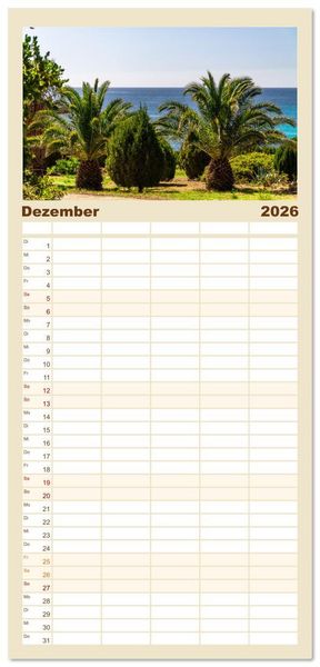 Produktbild: Familienplaner 2026 - Sardinien - Impressionen Einer Mittelmeerperle mit 5 Spalten (Wandkalender, 21 x 45 cm) CALVENDO