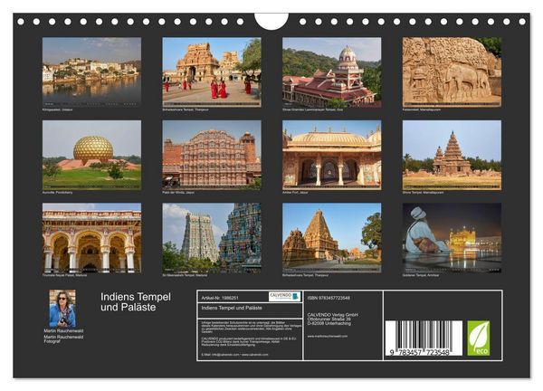 Produktbild: Indiens Tempel und Pal&auml;ste (Wandkalender 2026 DIN A4 quer), CALVENDO Monatskalender