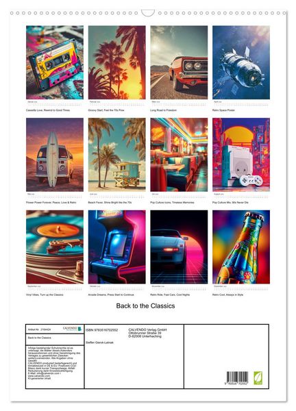 Produktbild: Back to the Classics (Wandkalender 2026 DIN A2 hoch), CALVENDO Monatskalender
