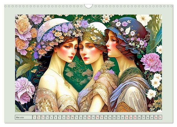 Produktbild: Art Deco Freundinnen (Wandkalender 2026 DIN A3 quer), CALVENDO Monatskalender
