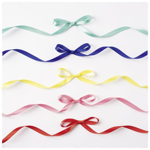 Produktbild: FOLIA Bastelartikel Satinb&auml;nder Rainbow, 5 Farben &agrave; 10mm x 4 Meter sortiert