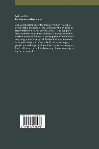 Produktbild: European Monetary Union