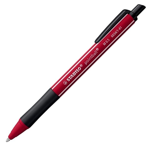 Produktbild: STABILO Druck-Kugelschreiber pointball NatureCOLORS Wildflower Edition 4er Set, burgunderrot, preu&szlig;ischblau, grauviolett, rouge