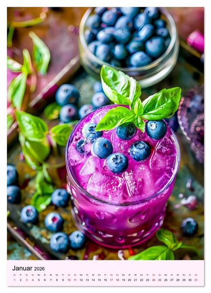Produktbild: Cocktails im Glas - Sommerliche Mixgetr&auml;nke zum Tr&auml;umen (Wandkalender 2026 DIN A4 hoch), CALVENDO Monatskalender