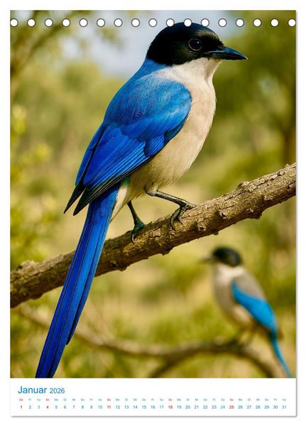 Produktbild: Blaue V&ouml;gel (Tischkalender 2026 DIN A5 hoch), CALVENDO Monatskalender